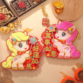 Chinese New Year Cute Horse Door Decor Set | 好运加马 Lucky Zodiac Wall Decals (2pcs)